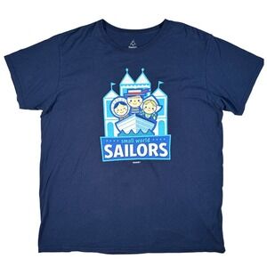 Disney Parks Small World Sailors Graphic T-Shirt Navy Blue Mens XL